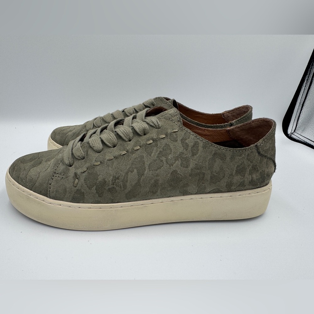 Frye Women’s Lena Low Lace Suede Sneaker, Olive Green, SIZE: 7 - Picture 7 of 12